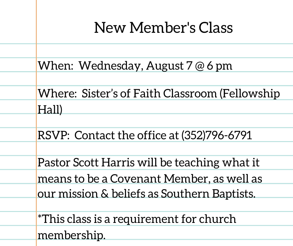 New Member's Class