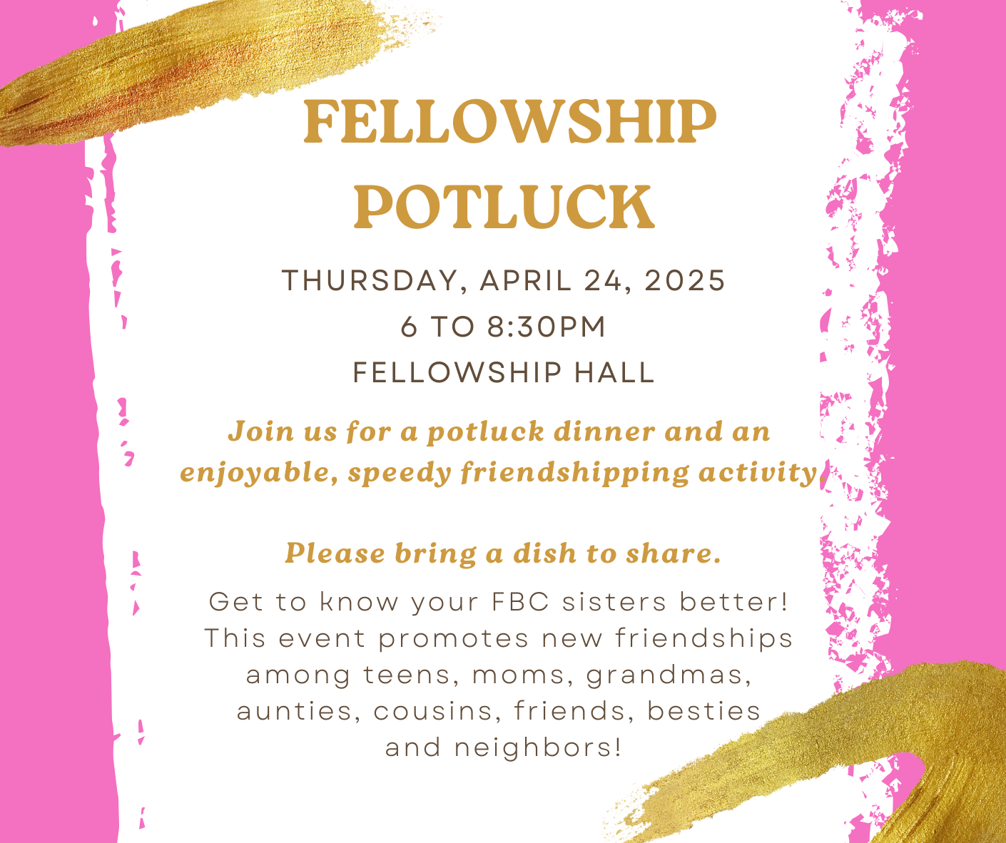 Ladies' Fellowship Potluck