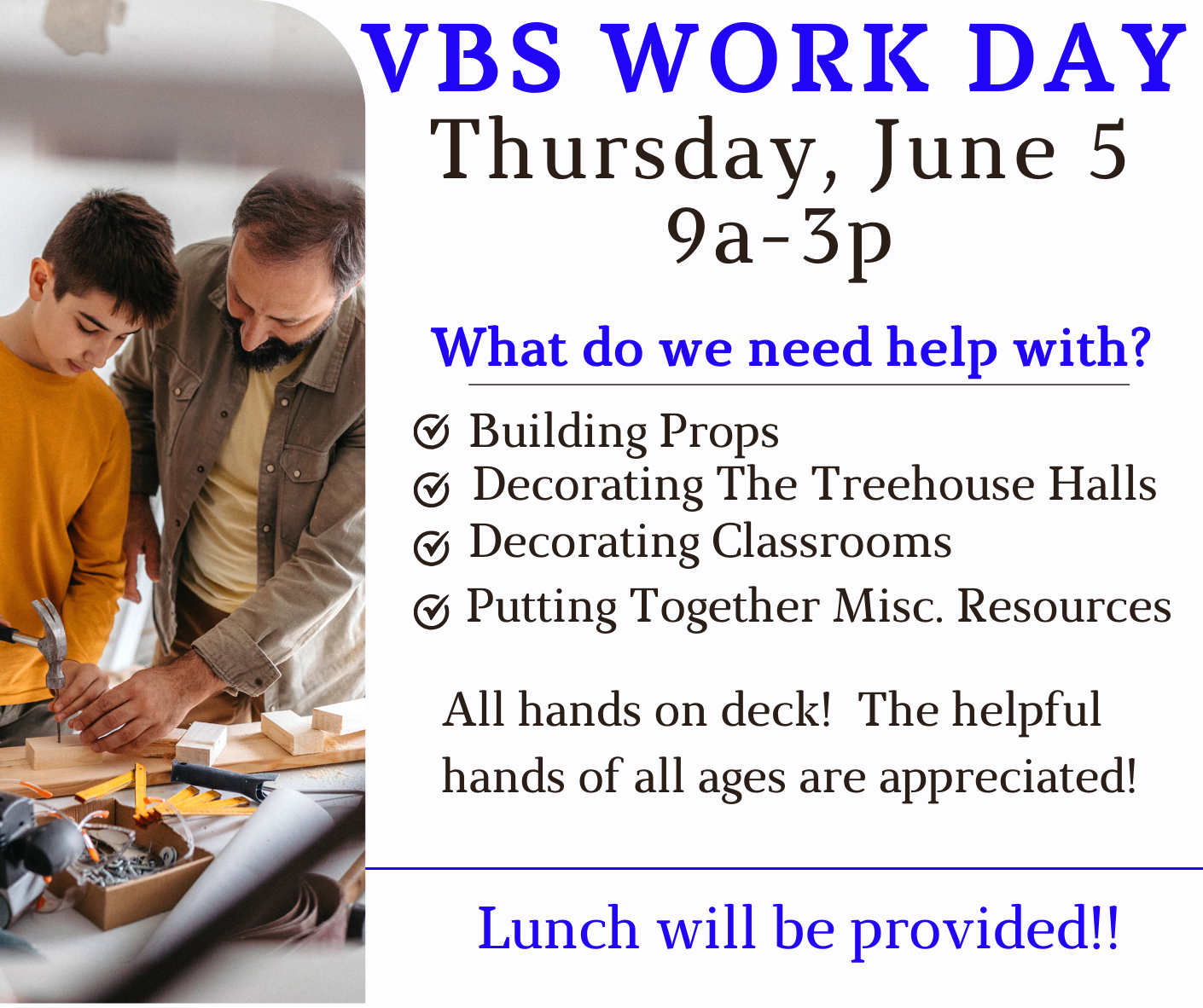 VBS Work Day 