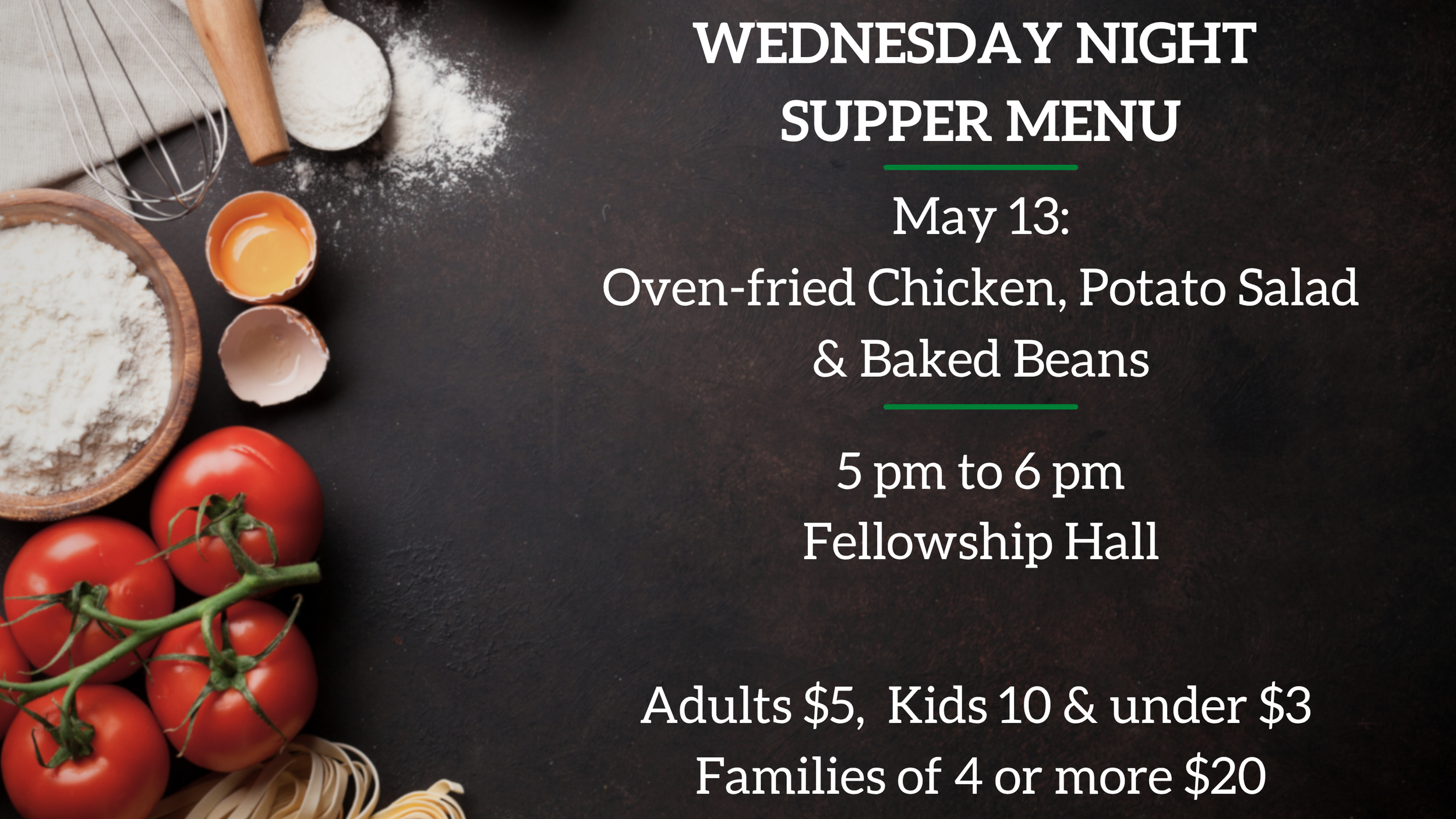 Wednesday Night Supper 