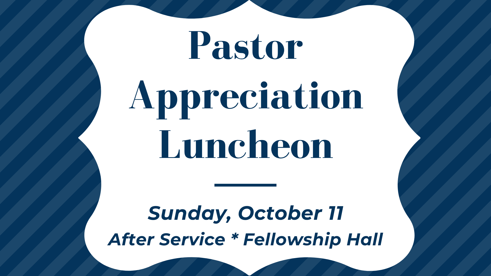 Pastor Appreciation Luncheon