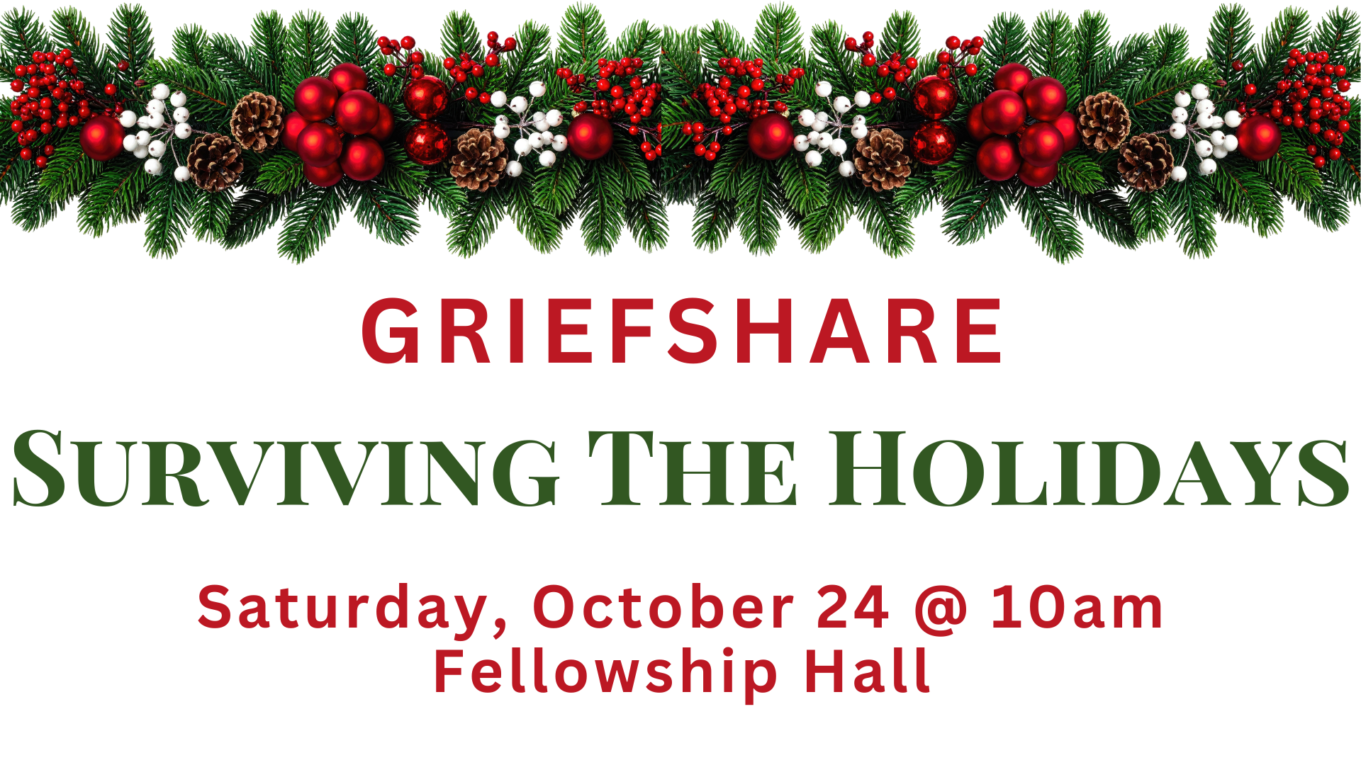 GriefShare: Surviving The Holidays