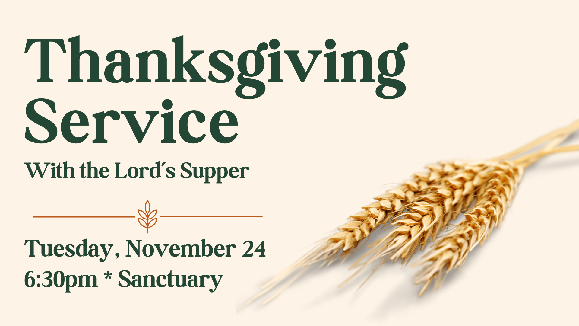 Thanksgiving Service