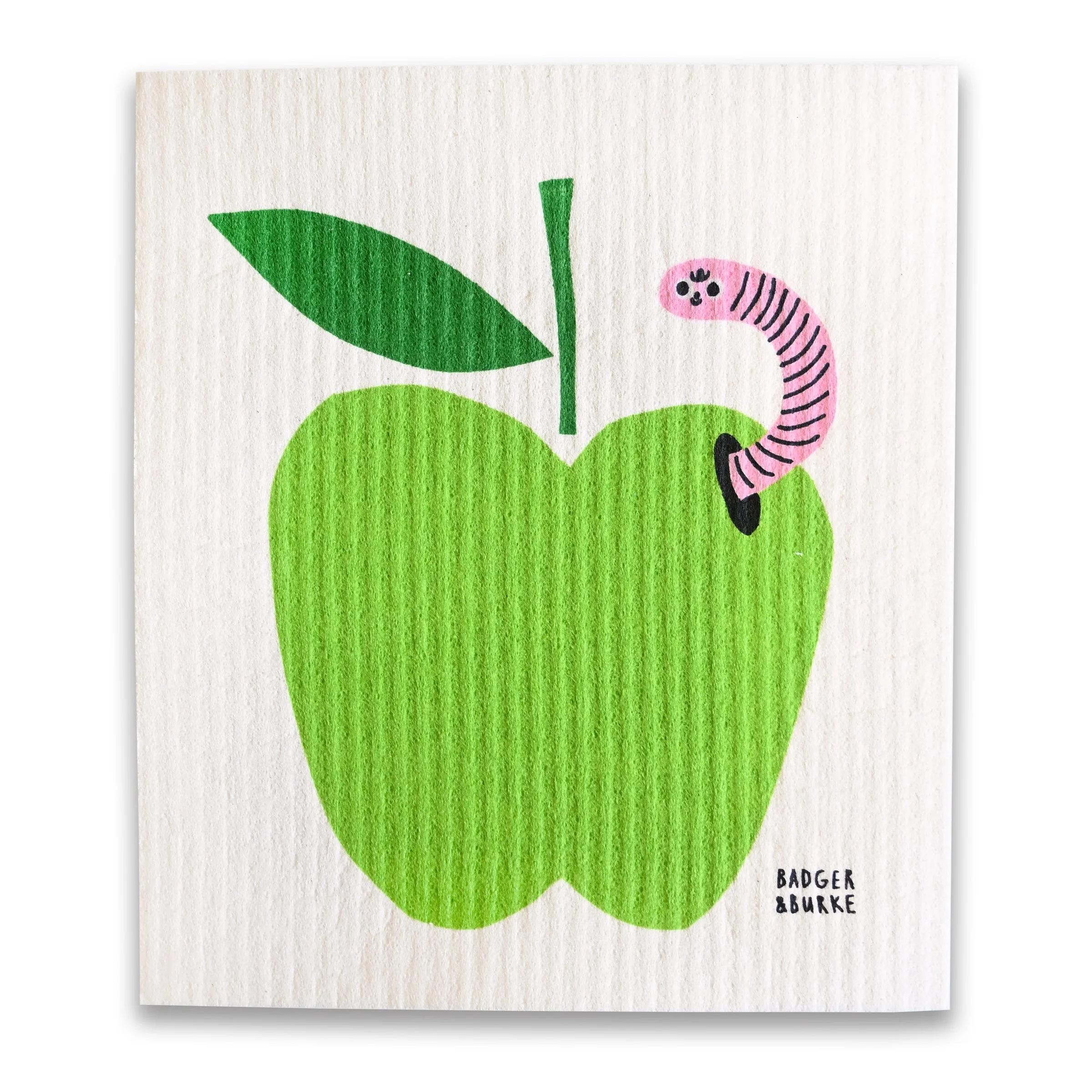 Apple + Worm Sponge Cloth x 4