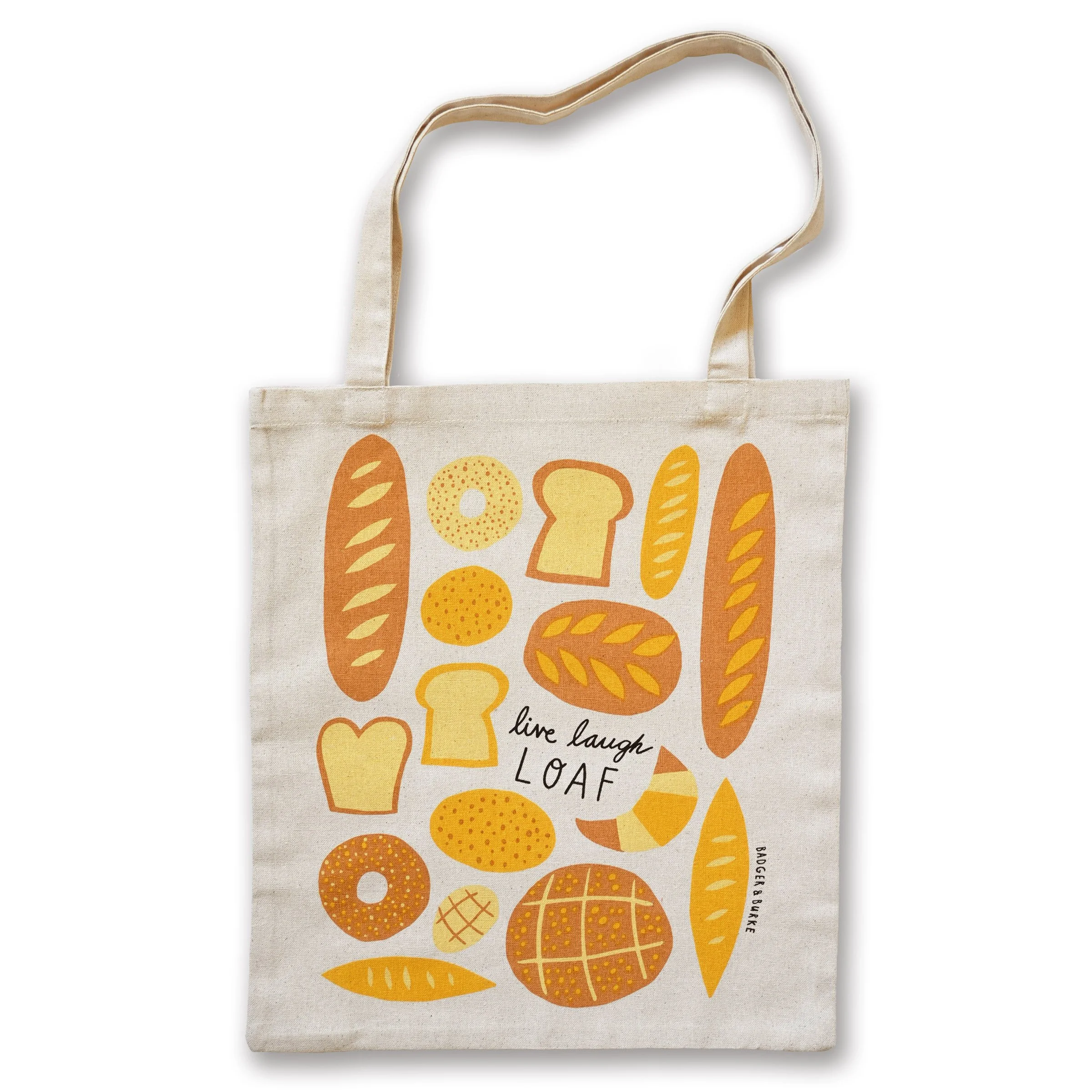 "Life Laugh Loaf" Tote Bag x 4