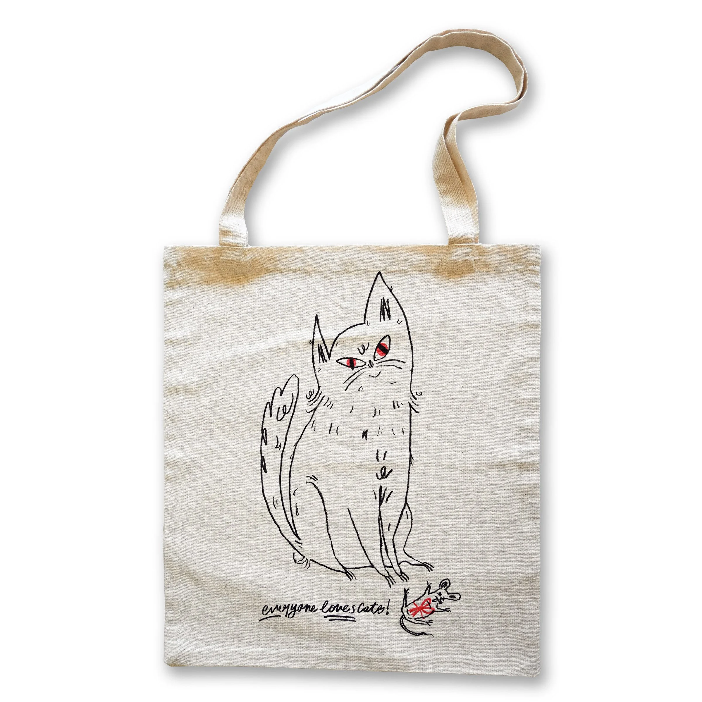 "Everyone Loves Cats!" Tote Bag x 4