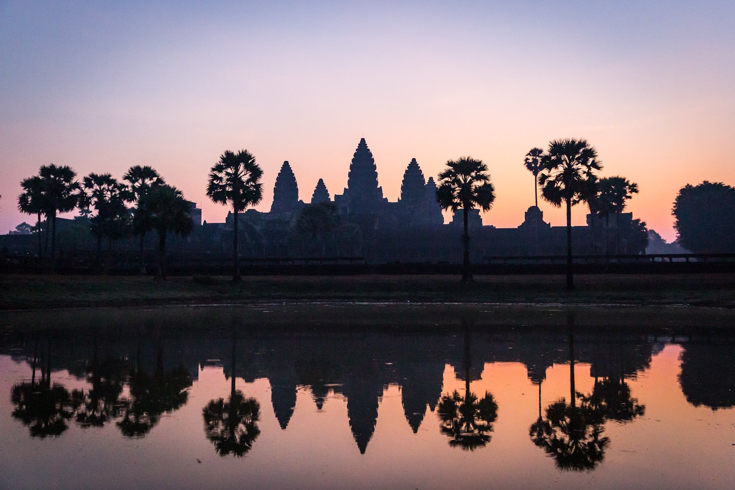 Angkor Wat temple at sunrise by San Antonio travel photographer, Kelly Williams