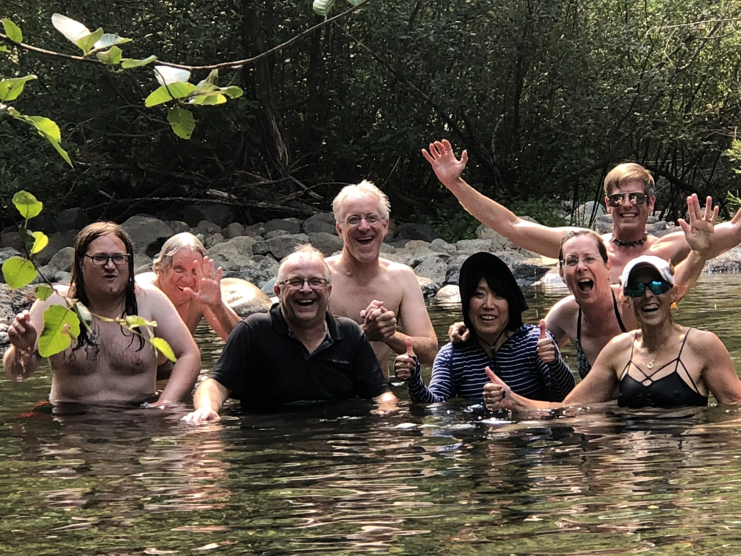 Hot, muddy and sweaty? Why not jump into the river!