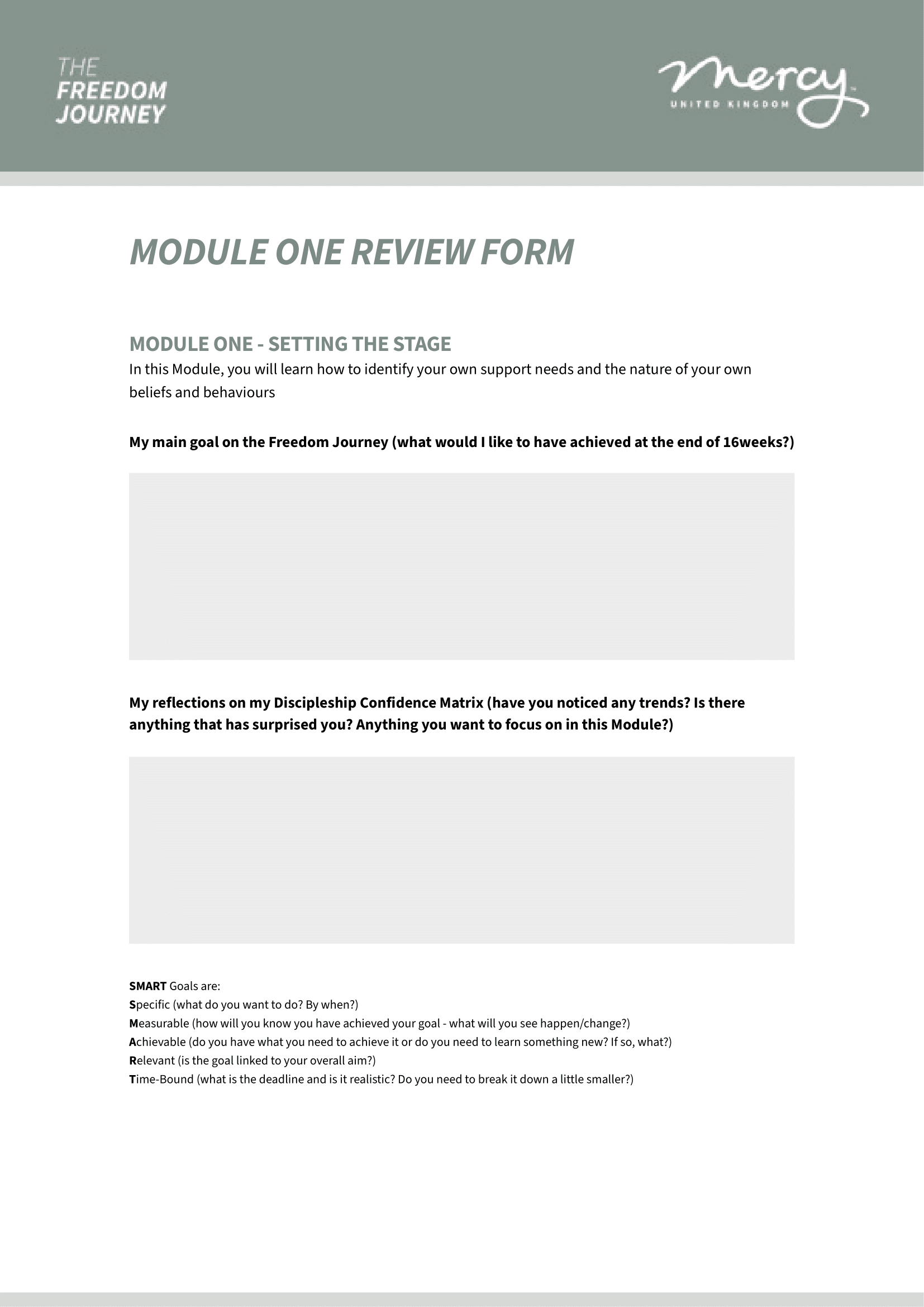 Module 1 Review Form — Mercy UK