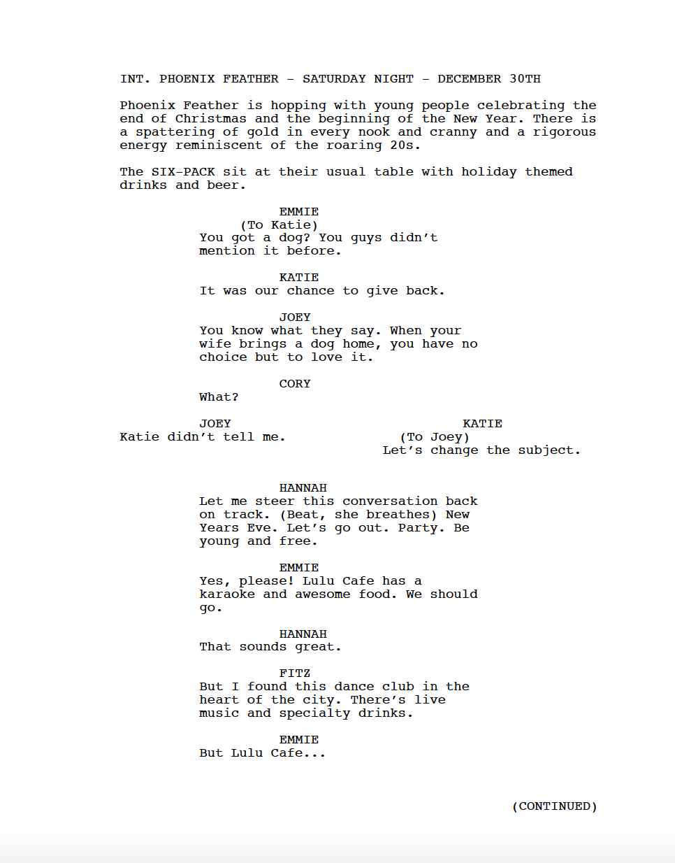 Six Pack From Script To Screen Frannie Dove six pack from script to screen