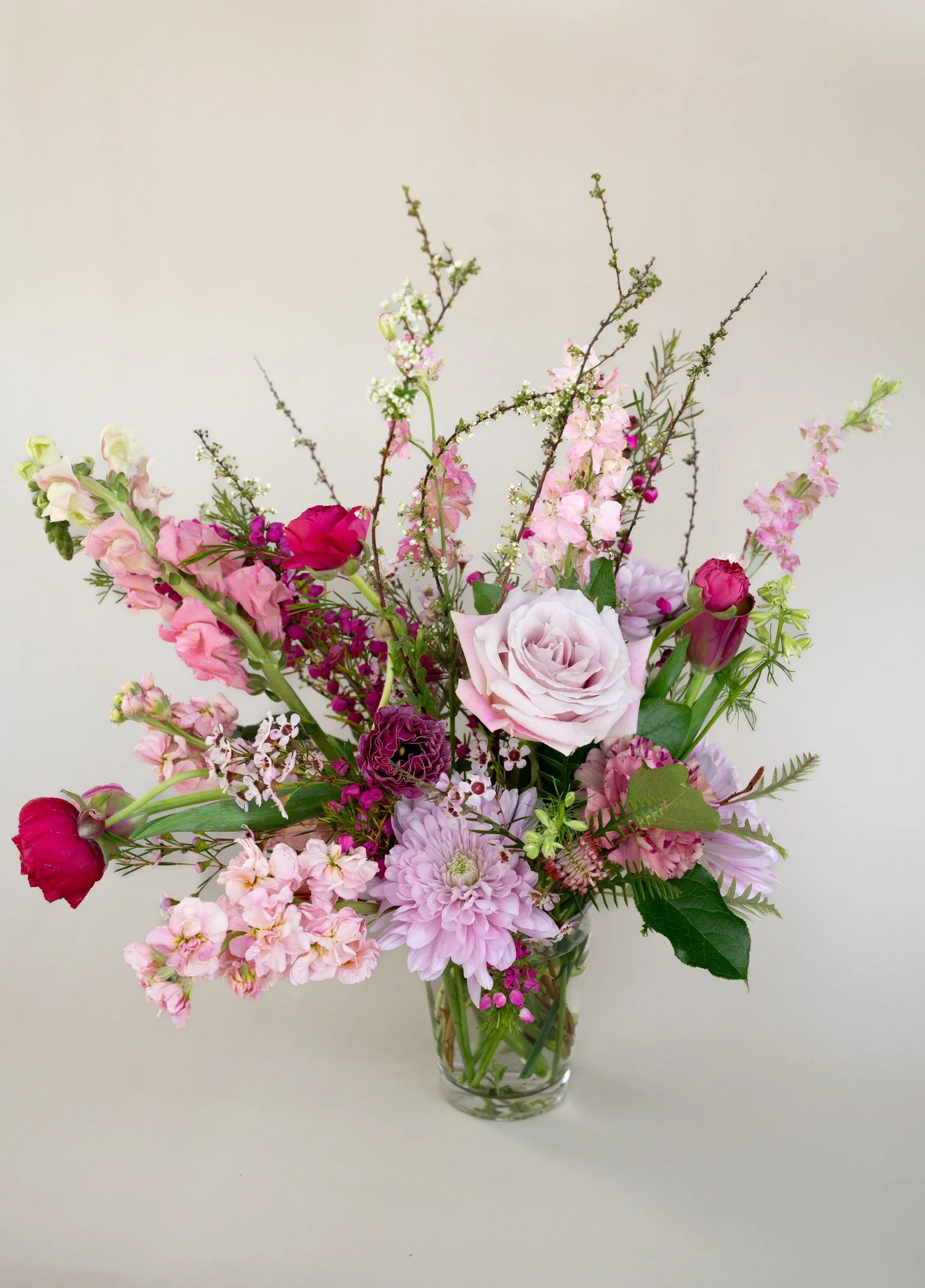 I Love You More Mother's Day Flower Arrangement (with Vase)