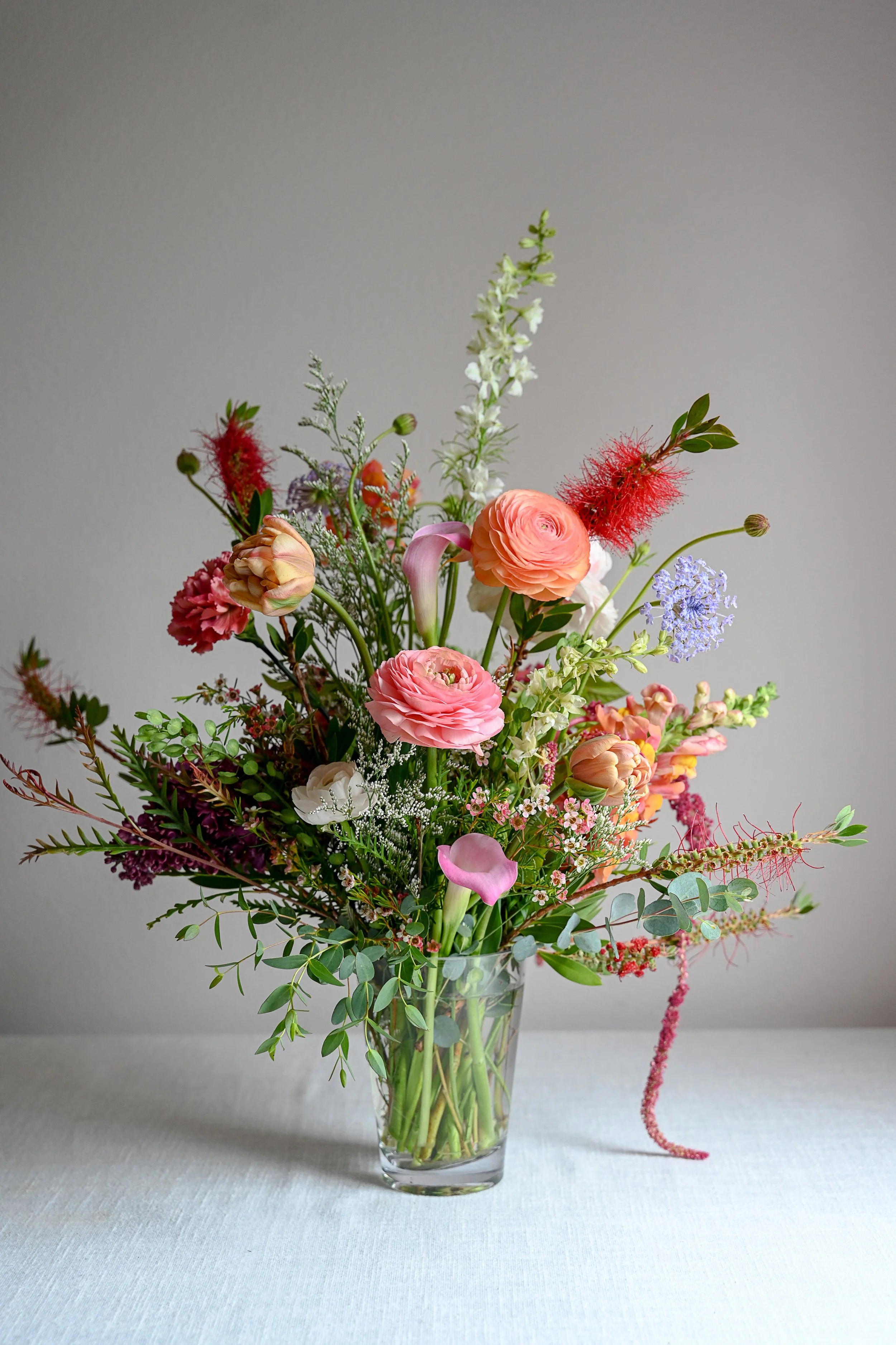I Love You More Mother's Day Flower Arrangement (with Vase)