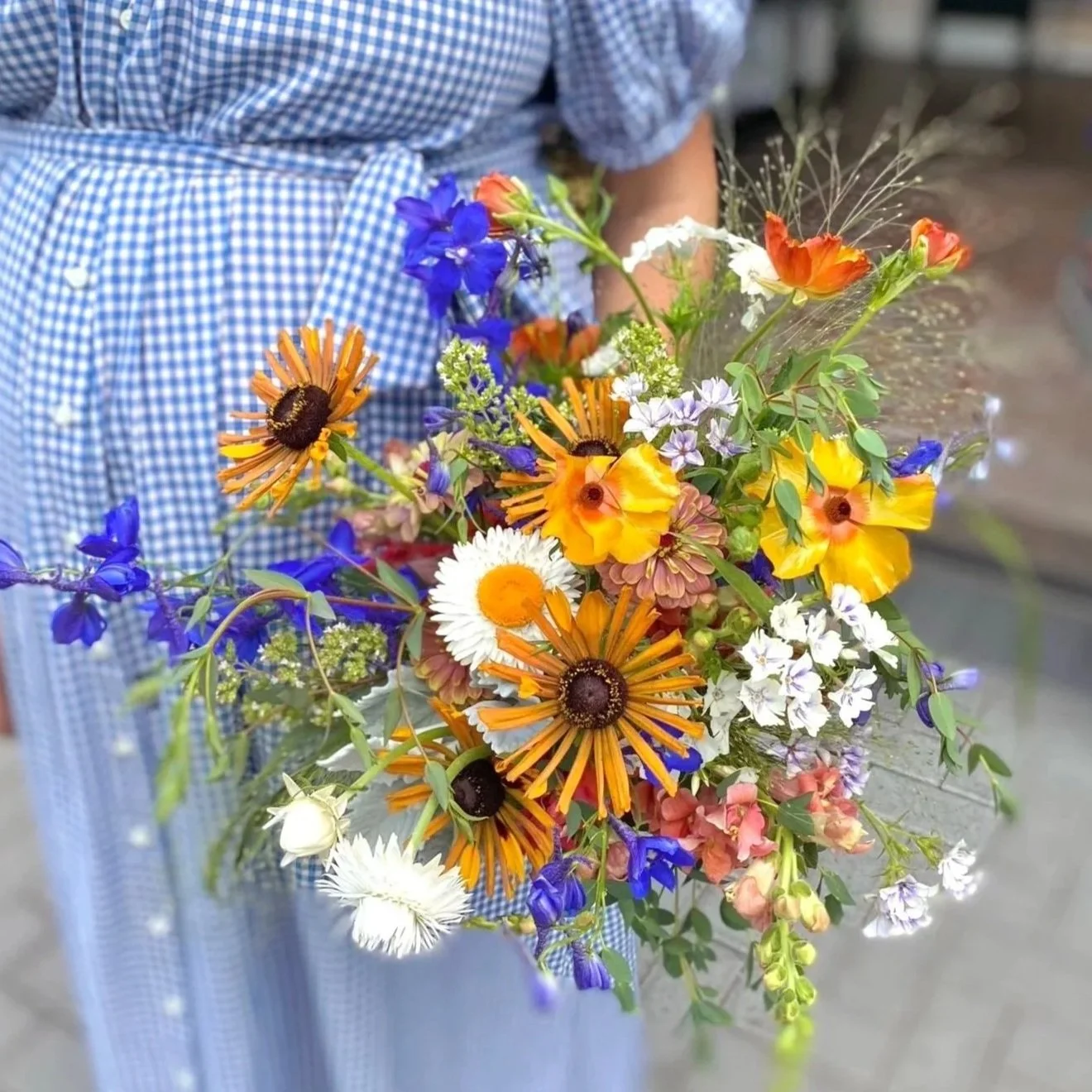 Bouquet of bright & cheery event flowers