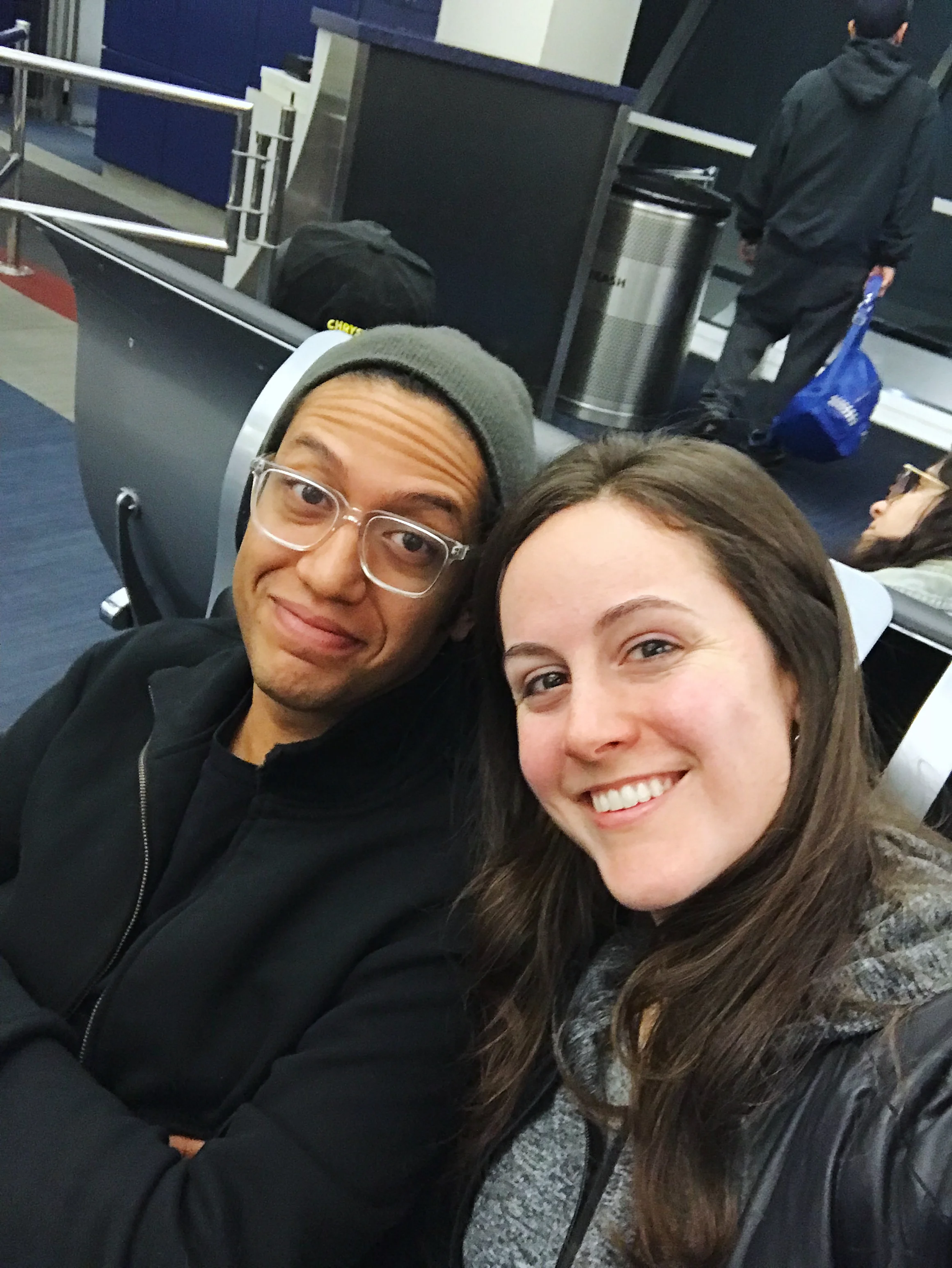 Tired from our EARLY flight, but excited for the trip