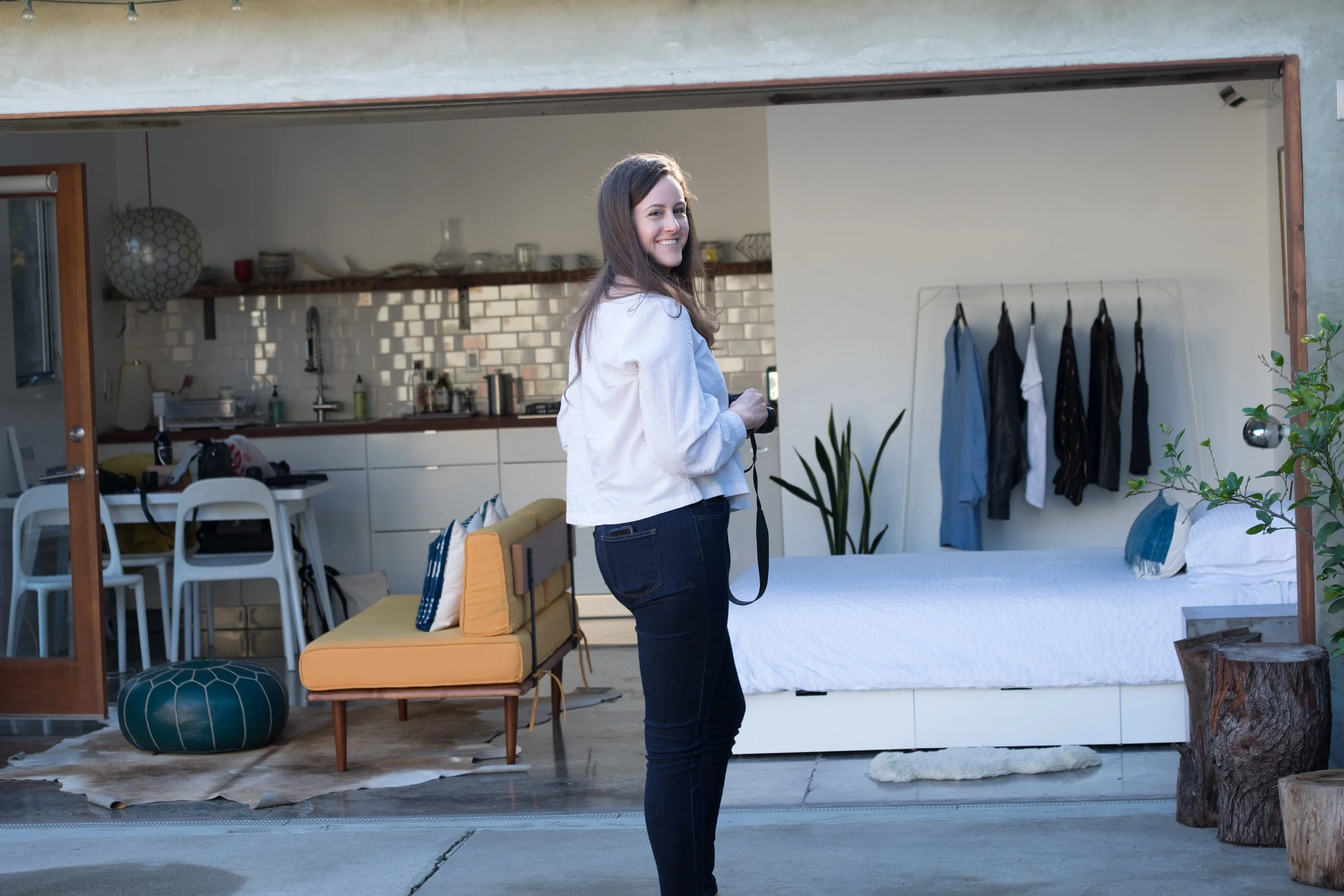 When photographing interiors, I often wish that I could move walls to get a better shot. When you're staying in a garage, you can literally remove an entire wall. INTERIOR PHOTOGRAPHY DREAM COME TRUE.