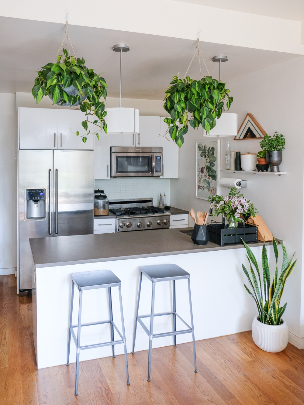 The metal bin I have on the kitchen counter is just one example of how I use this amazing versatile piece. I literally have ten of them and use them to organize my entire closet and for other storage. They are the perfect size, amazing quality, and look gorgeous as functional or display storage.
