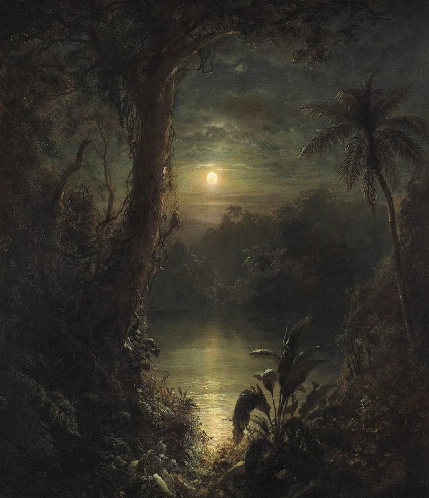 Source . @Moonarthistory is a recent favorite account of mine. If I had all the money in the world, one thing that I would collect would be vintage nightscape oil paintings. This account is full of them!
