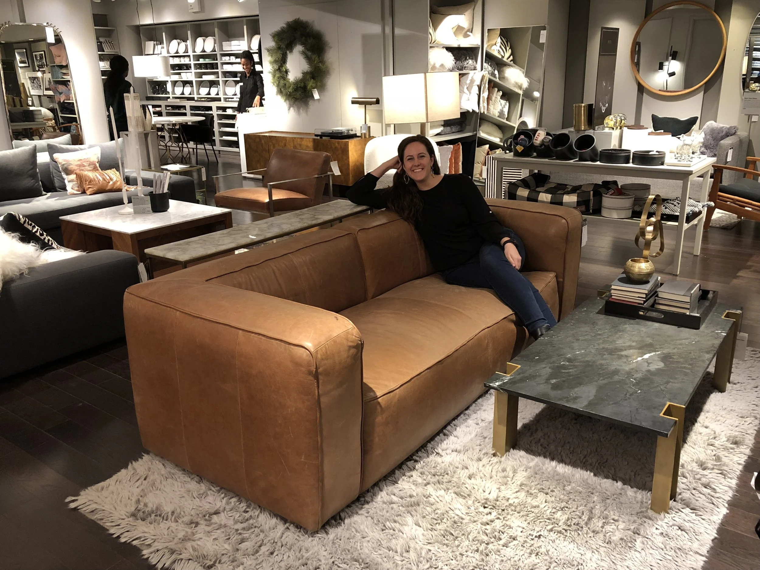 Savile Black Leather Tufted Sectional Sofa Baci Living Room