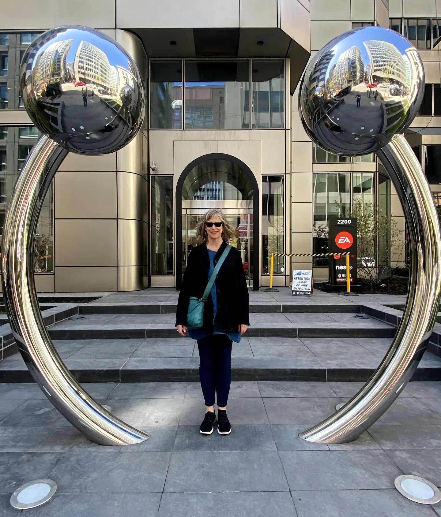 Hi, it's me in Montr&eacute;al last month with a couple of big balls. I'm here to let you know that if you're planning on seeing Life's Work: A Visual Memoir this weekend, the Victoria Arts Council will be closed July 1st and 2nd. Open again Sunday, 