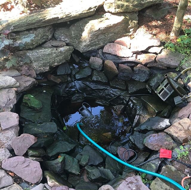Had a fun day updating this fish pond. The waterfall was not running for quite some time and we installed a waterfall spillway from aquascape! Plus  it&rsquo;s always a blast when you get to work at your brother in-laws house! Thanks @petersheim_buil