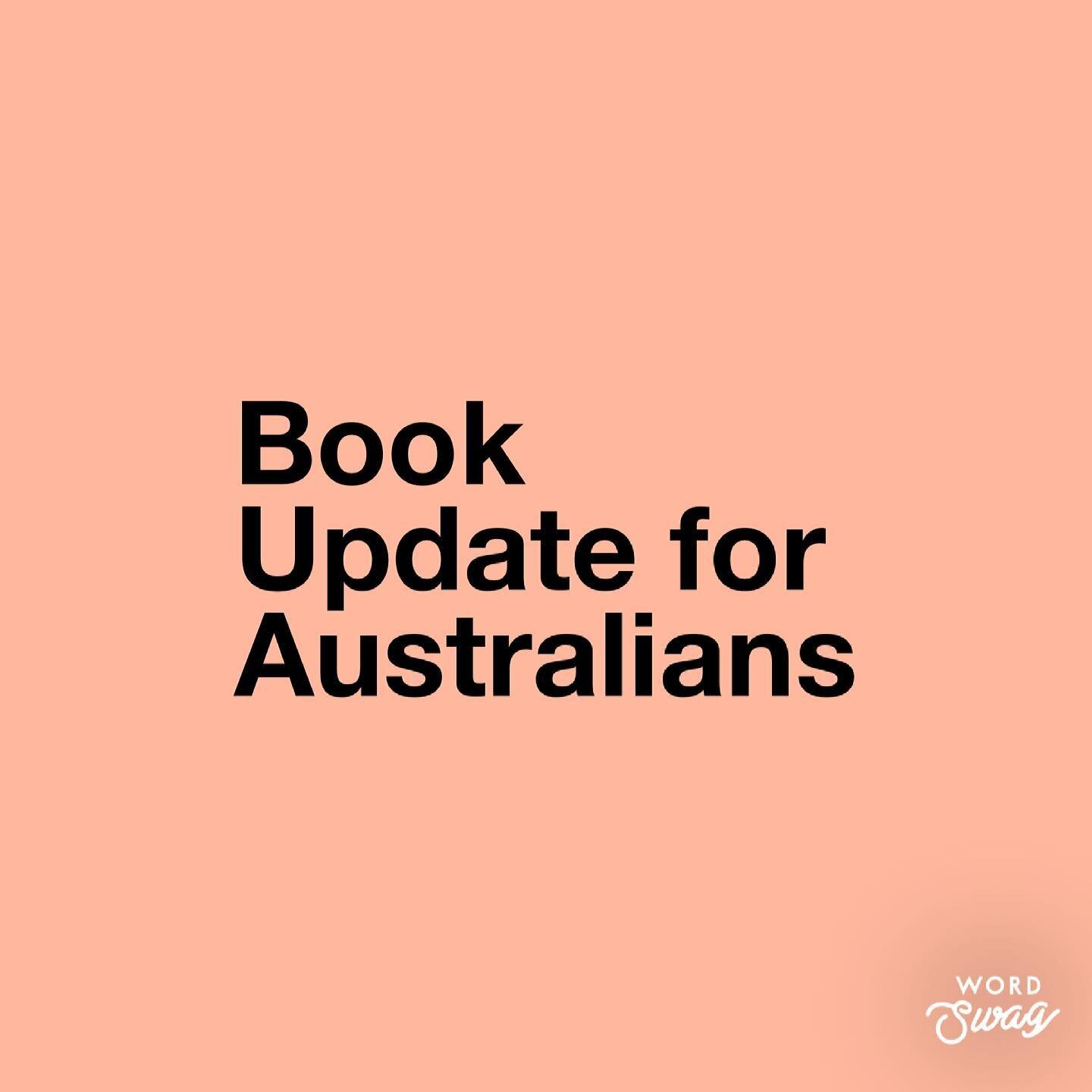 Many of you have reached out asking when my book can be purchased in Australia. You will see it is available on Amazon.com.au through 3rd party sellers at pricing that is set by them. I will be sure to keep you updated when Amazon releases the versio