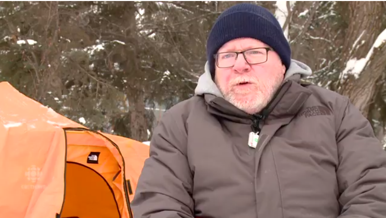 Edmonton man camps in the cold to keep newborns warm - Edmonton | CBC News