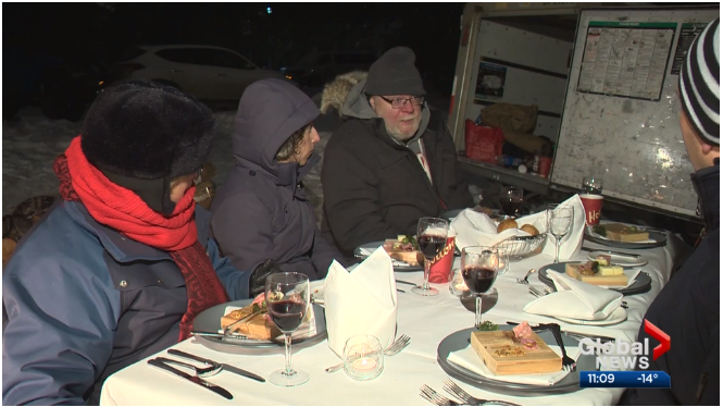 Edmonton’s ‘freezing father’ breaks bread with health-care workers during frigid fundraiser | Global News