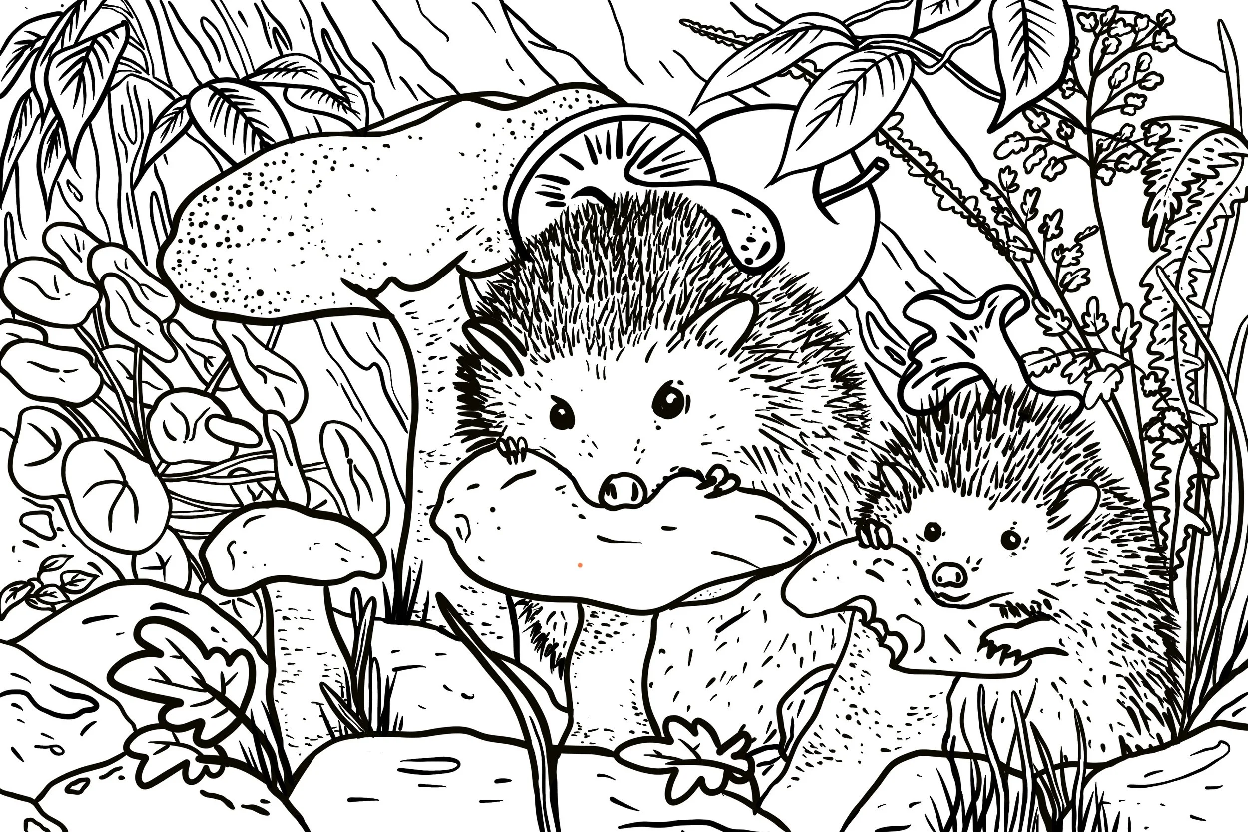 Woodland Creatures Coloring Book Page 2