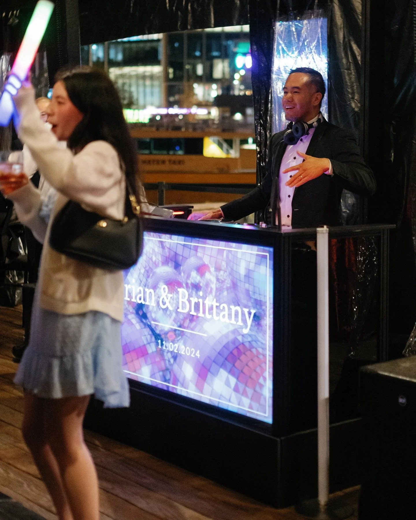 Some favorites from Brittany and Brian’s wedding last November at the Dockmaster Building at the Wharf. Until then I had only DJ’d in the actual building, never on the outdoor dock. Very cool! Thanks to @angelikajohns and team for the pic