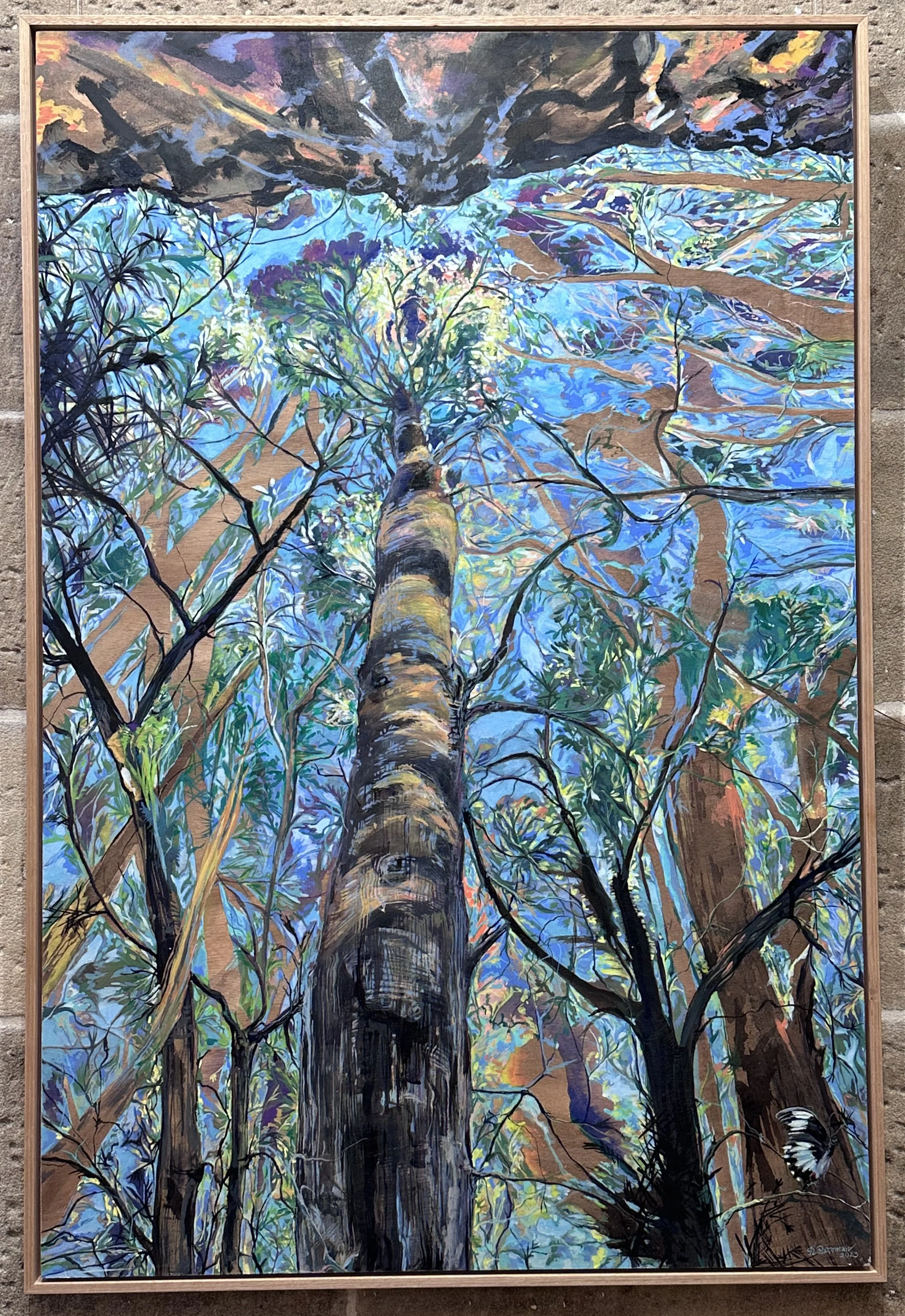 AM BAteman _Admiration I _Bruny Island Tasmania _ ink on Timber _ Framed _84.5cms x 125cms.jpeg