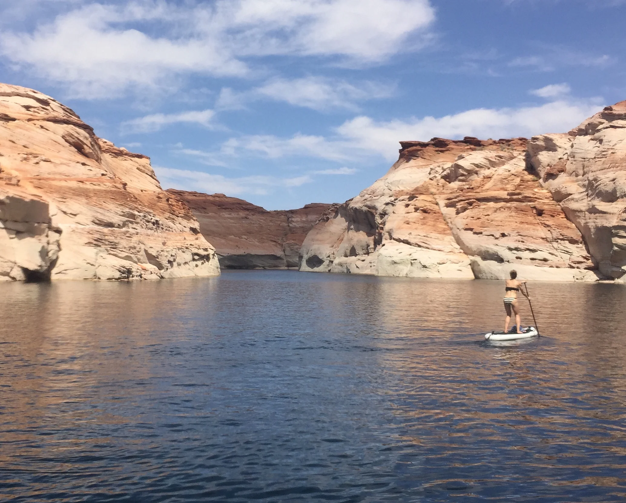 Paddling through Antelope Canyon