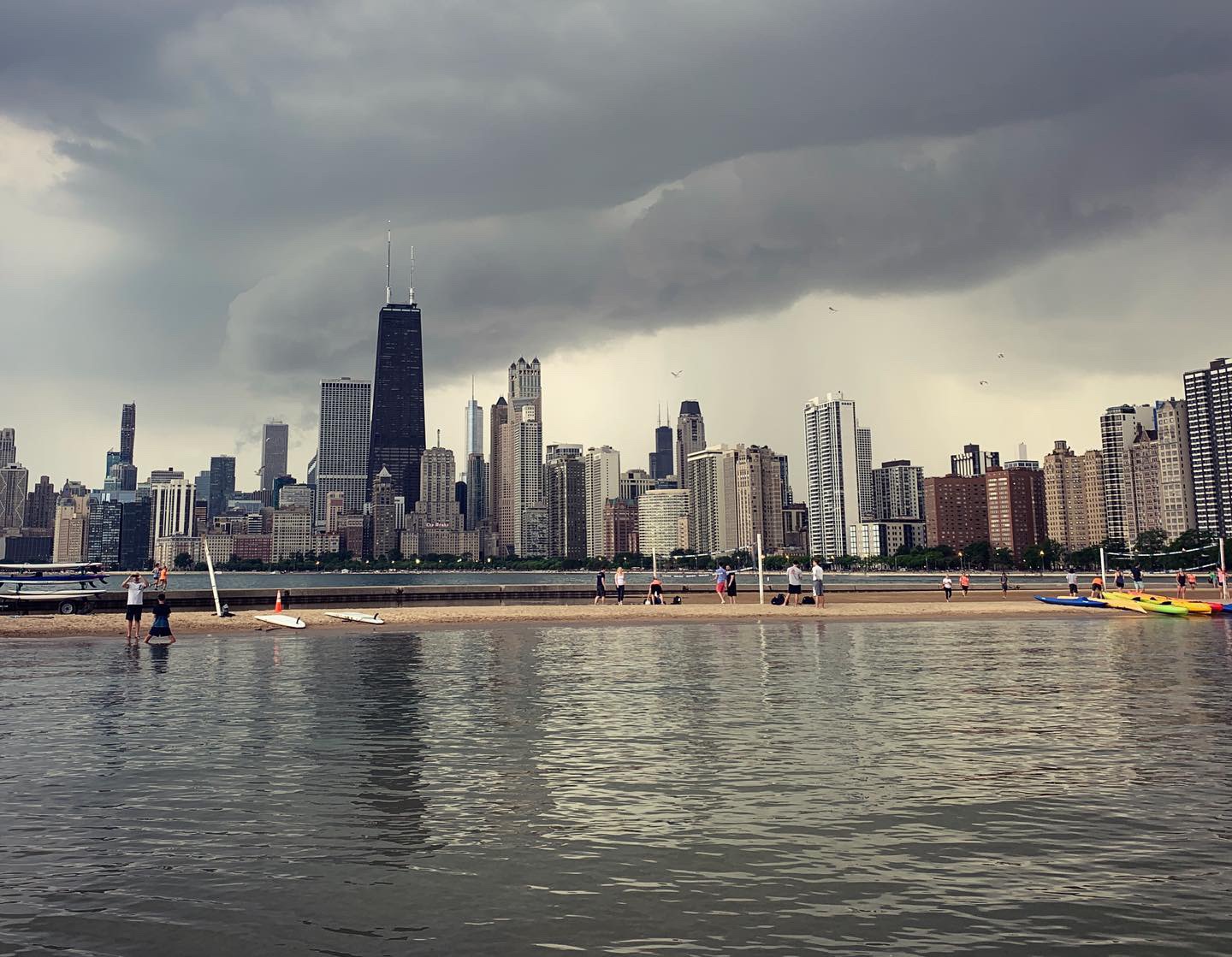 Paddling North Avenue Beach