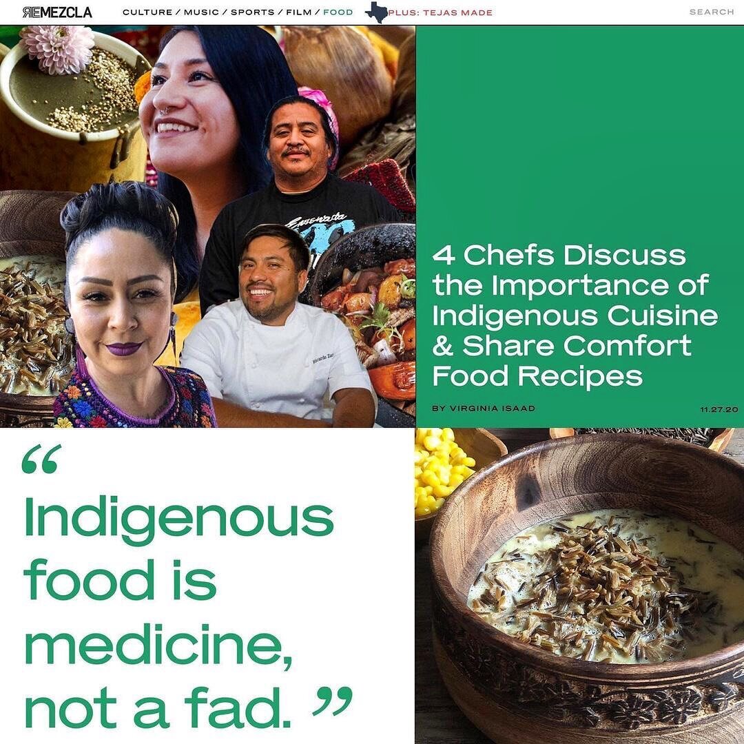 Repeat with us INDIGENOUS FOOD IS NOT A FAD! A big hug and mad props to our very own @xicana_indigena and friend of our woc cooks network @alchemyorganica for this feature from @remezcla 

#repost @xicana_indigena
・・・
#NotAFad 
:
Thank you Virginia f