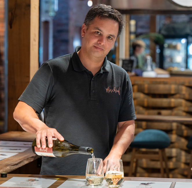 MISCHIEF WITH WINE AT THE RIVERSIDE FARMERS MARKET 