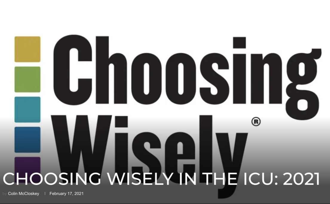 Dr. Colin McCloskey's Newest Post on Critical Care Now 