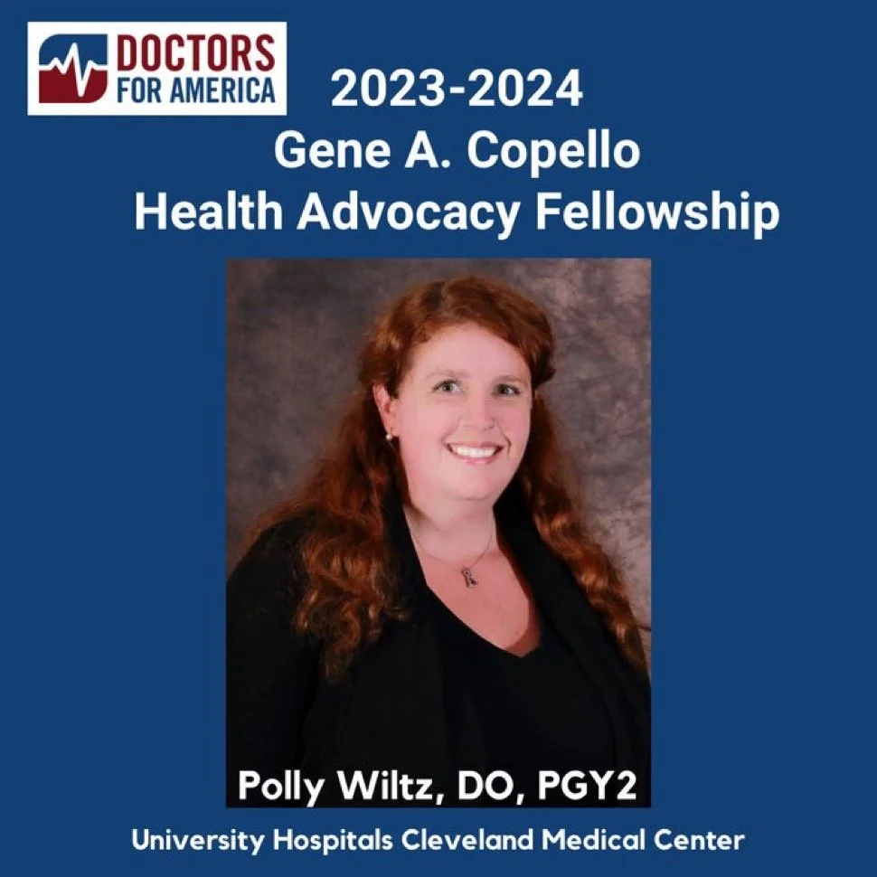 PGY2 Dr. Polly Wiltz selected for the Copello Health Advocacy Fellowship! 
