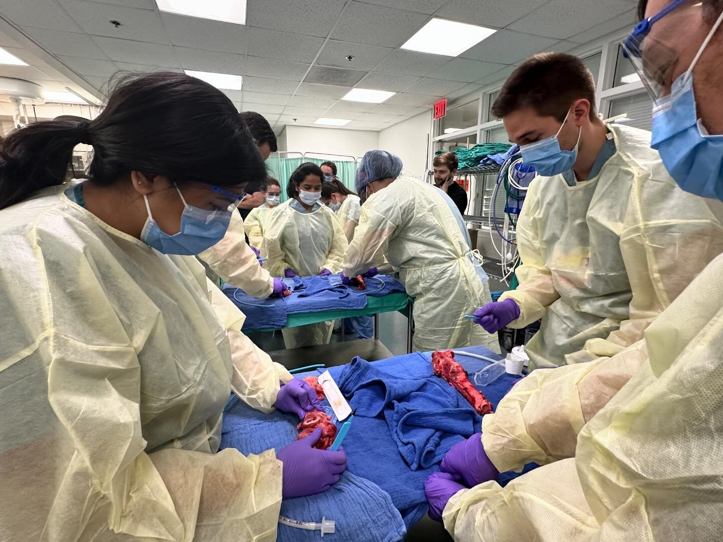 One of our #EMconf favorites, Cadaver lab/#HALO procedure day with lots of great hands-on learning! Huge thank you to our many EM faculty &amp; amazing trauma colleagues for their time and expertise, and shoutout to #MedEd fellows @ecraft15 &amp; @ml