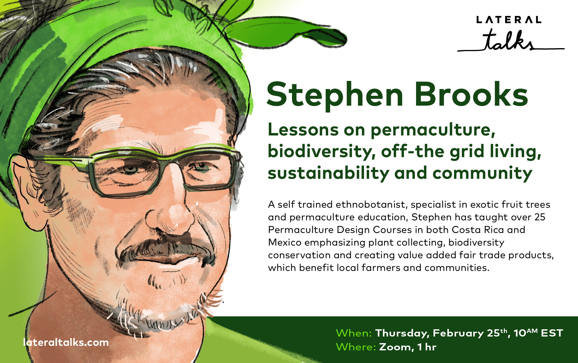 Stephen Brooks - Lessons on permaculture, biodiversity, sustainability and intentional communities