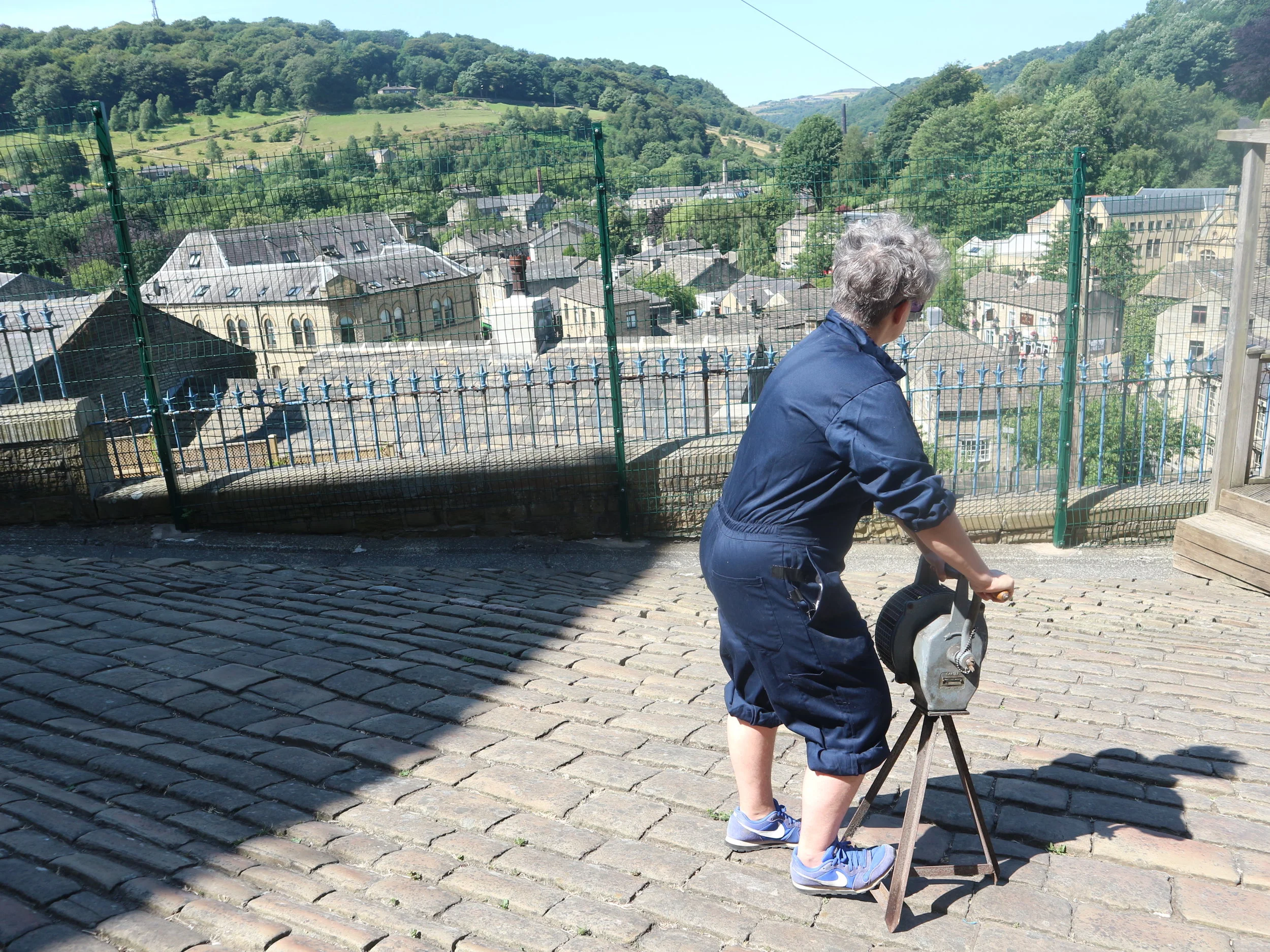 performing with my ww1 air siren for Landscape 2018