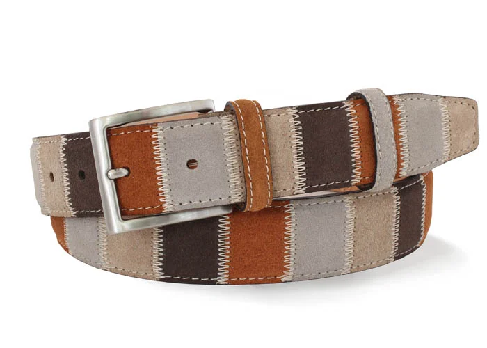 1617 brown/tan/beige- Suede Patchwork