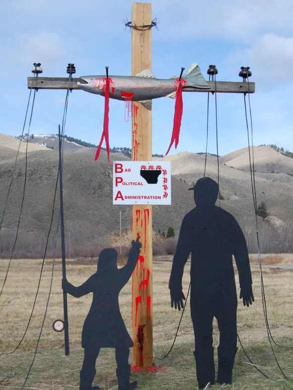 Art and photo by Wil Wilkins, on Hwy 93 outside Salmon, Idaho.