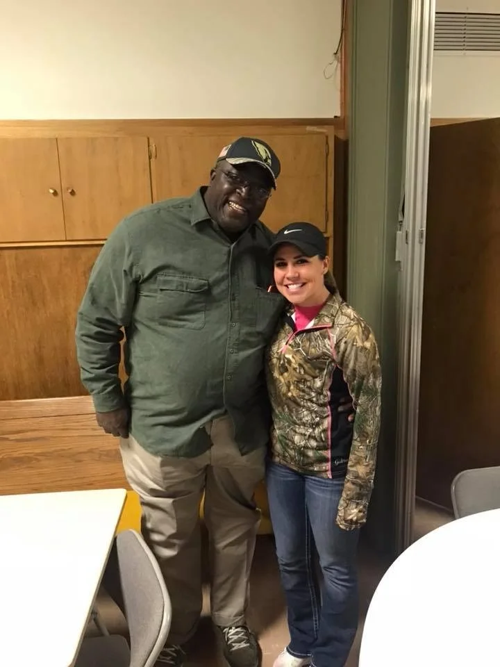 Jerry Holloway with volunteer mentor Brittany Waldman