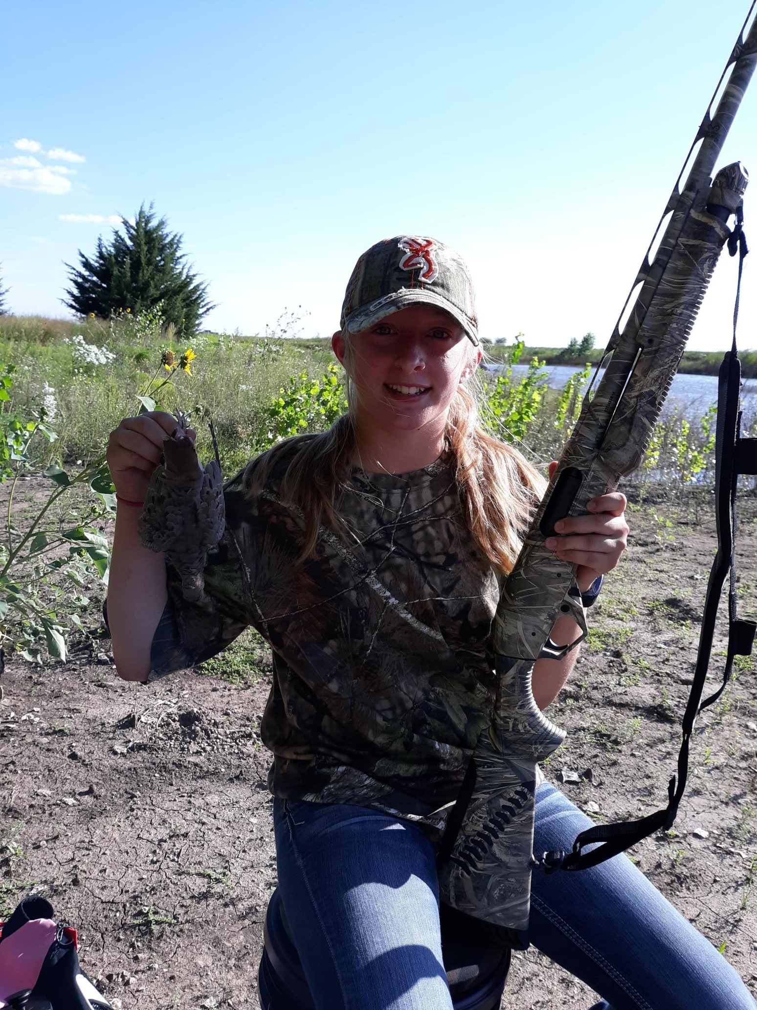 Young hunter with her first dove!