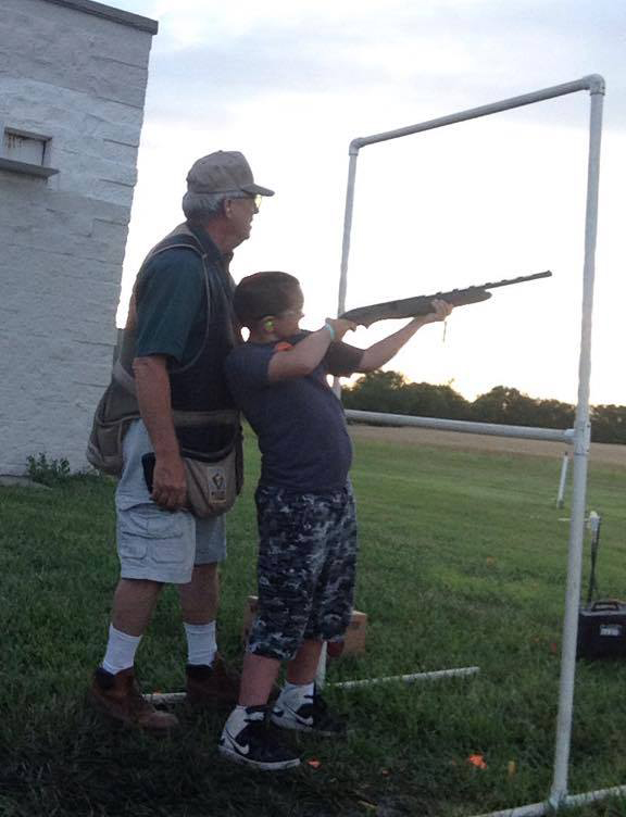 Tristan shooting at the 2015 Shooting Clinic