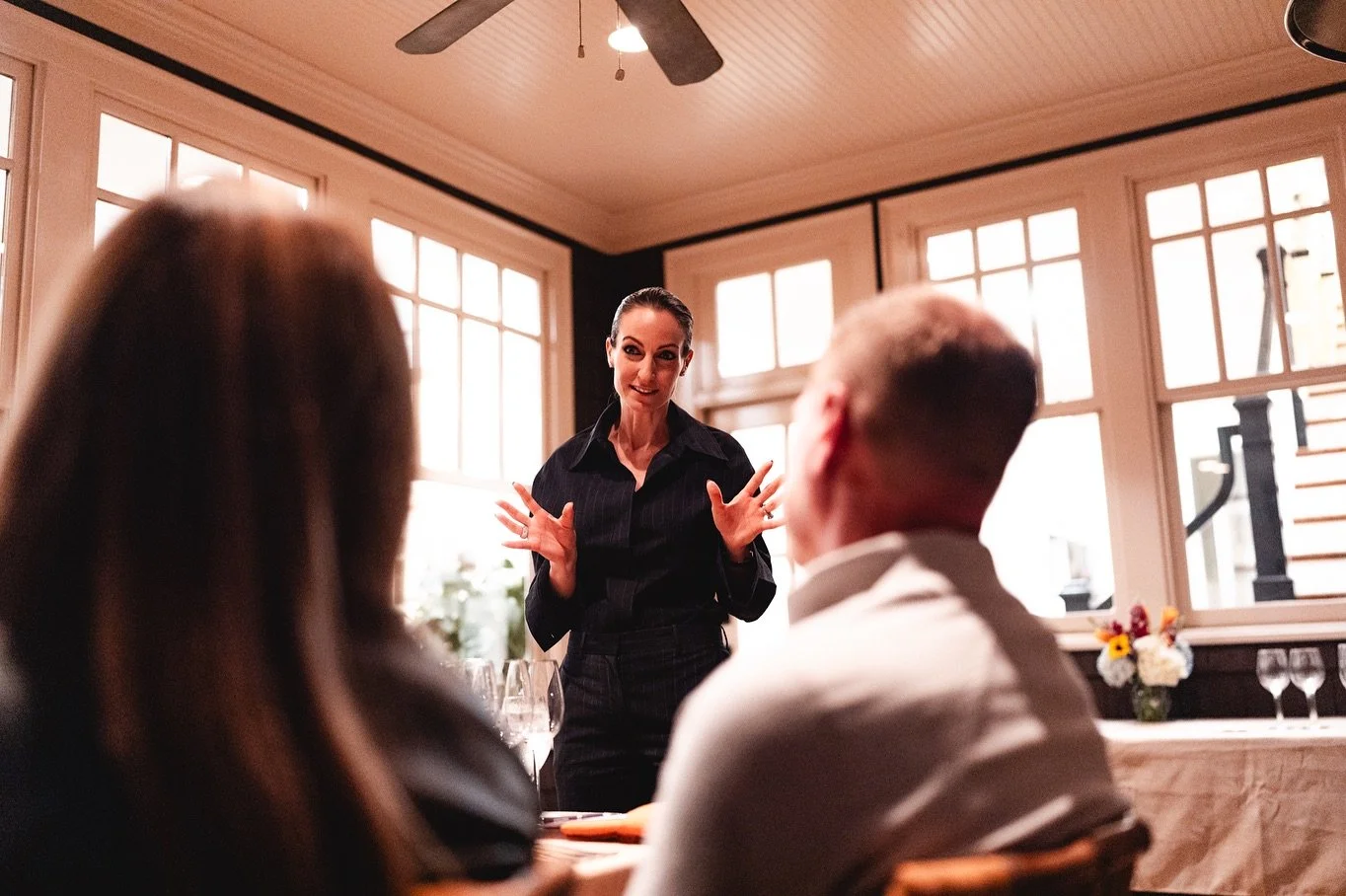 #CLTWineandFood hosted an intimate, invite-only in-home #dinner featuring an exceptional lineup from @viceversawines. Guests enjoyed a beautifully prepared meal by @bruceschler and Leslie Schlernitzauer, proprietors of @porcupineprovisions, with spec
