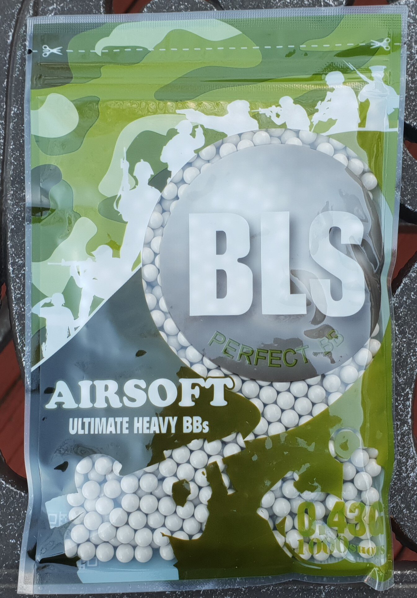 BLS Perfect Airsoft .36g BIO BBs White BB 0.36g .36 0.36 6mm 1000CT PLA36-1 