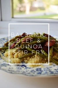 4 Ingredient Balsamic Beef & Quinoa Stir Fry