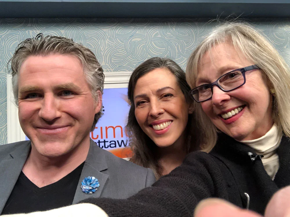 Selfie in 6 seconds! ROGERS tv Daytime Ottawa Host Dylan Black, Marina Malvada and Eileen Hennemann