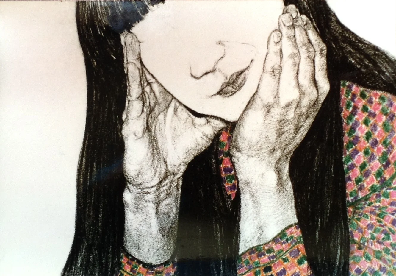 hands III | Conte, chalk pastels on paper | 18"x 24"