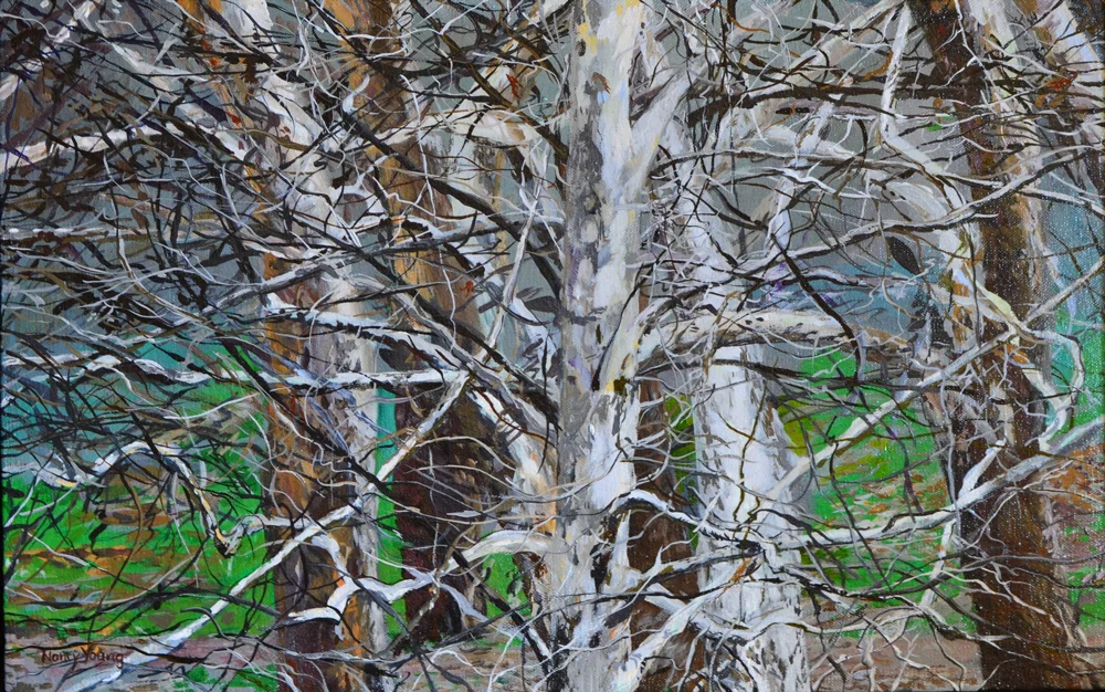 Tangled Plane Trees | 16” x 20” | acrylic | SOLD